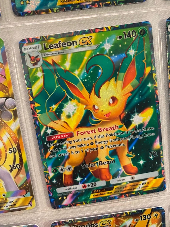 shiny leafeon pokemon card 45/111 [G] Bind Down (30) The Defending Pokemon cant retreat during your opponents next turn Pokemon Trading Card Game Hidden