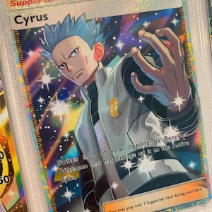 Aplicativo de bolso Cyrus trainer tcg proxy de alta qualidade cartão Pokémon arte completa personalizada apex genético ilha mítica espaço tempo smackdown