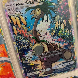 Carte Pokémon Exeggutor d'Alola ex shiny pocket app tcg proxy haute qualité alternative personnalisée full art shining revelry gardiens célestes a3