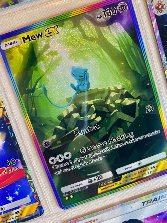 ポケモンカードゲーム Mr.Blue mew Mew Blue Card Fan Art - Etsy