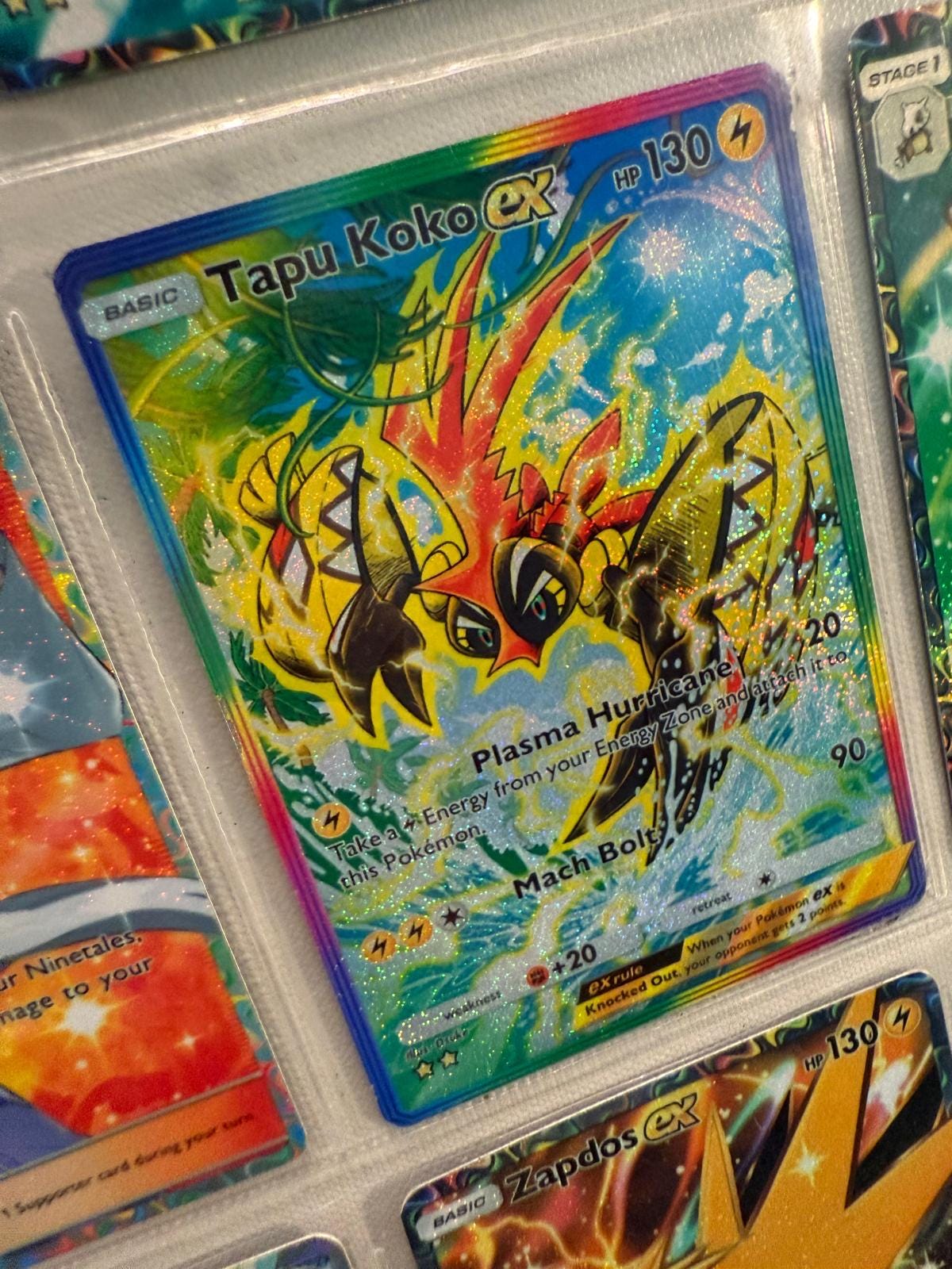 shiny tapu koko pokemon card RarityRare Hit Points120 HP Lightning Fast Flight If you go first Tapu Koko ex - 247/182