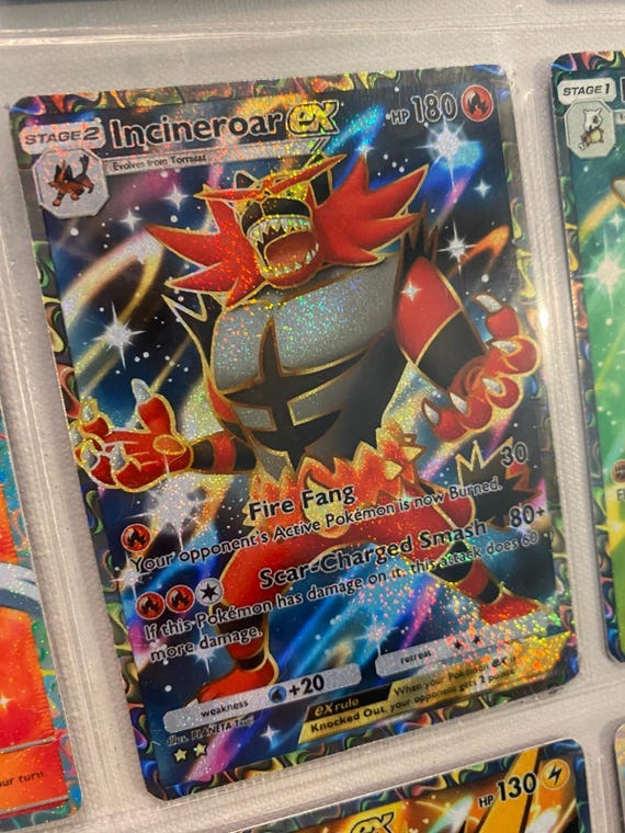 incineroar ex pokemon card 034/162 Temporal Forces - 3 Set With strong attacks and big HP Incineroar ex | Temporal Forces