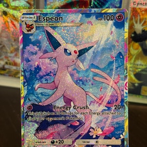 Espeon ex pocket app tcg proxy haute qualité carte Pokémon alternative personnalisée full art shining revelry gardiens célestes ensemble eevee bosquet