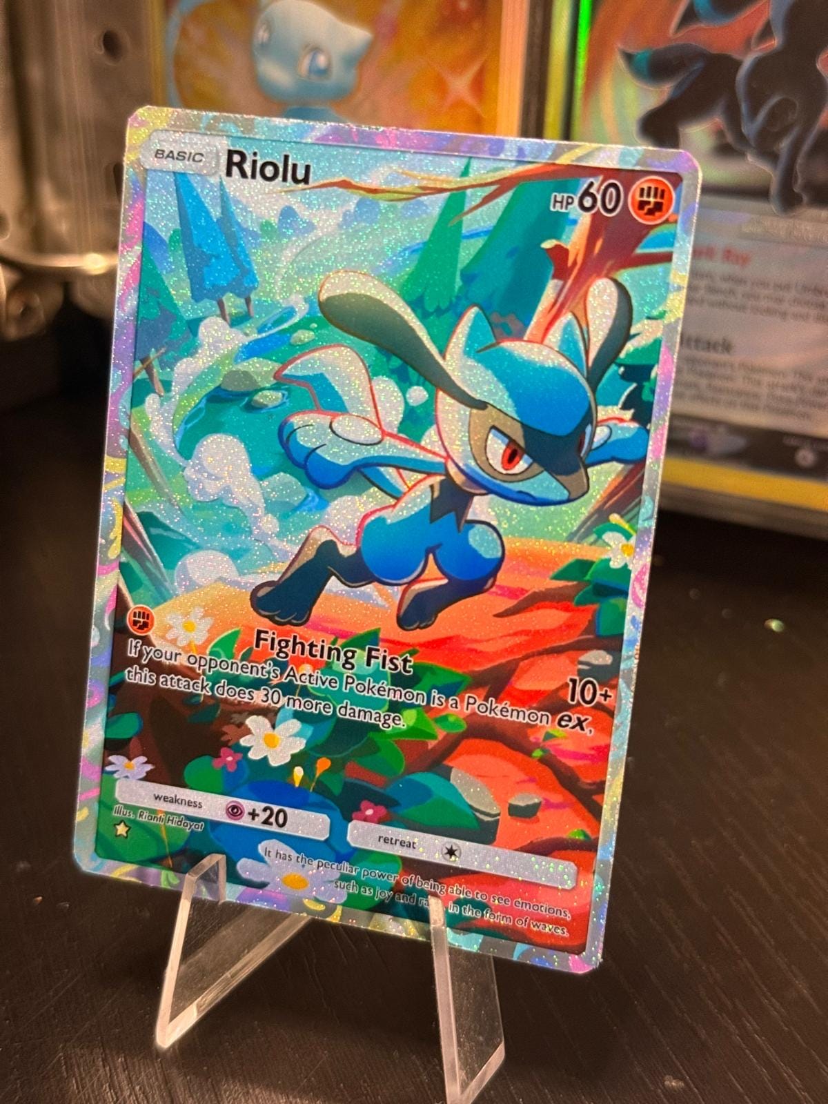 Gold Card Riolu Riolu Card Fan Art - Etsy