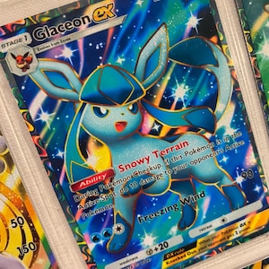 Glaceon Ex Pocket App TCG Hochwertige Proxy Pokemon Karte benutzerdefinierte Alternative Full Art Genetic Apex Triumphant Light Space Time Smackdown