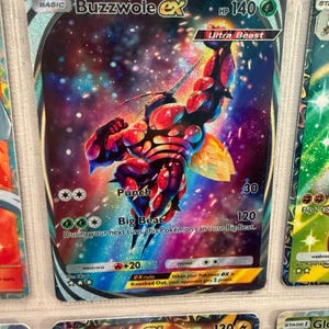Buzzwole ex brilhante bolso aplicativo tcg alta qualidade proxy pokemon cartão personalizado alternativa arte completa brilhante folia crise extradimensional