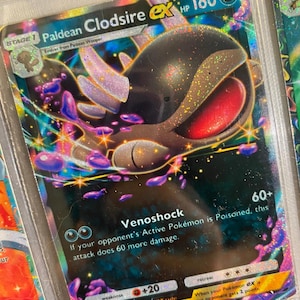 Paldean clodsire ex brilhante bolso app tcg alta qualidade proxy pokemon cartão personalizado alternativa arte completa luz triunfante brilhando folia