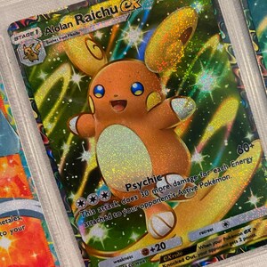 Alolan Raichu ex pocket app tcg hoge kwaliteit proxy Pokemon kaart aangepast alternatief volledige kunst Shining Revelry Celestial Guardians a3