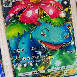 Venusaur ex pocket app tcg hoge kwaliteit proxy Pokemon kaart aangepast alternatief volledige kunst genetische apex mythische eilandset