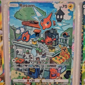 Rotom ex pocket app tcg proxy de haute qualité carte Pokémon personnalisée art complet génétique apex île mythique espace temps smackdown