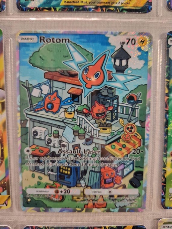 Rotom Card Fan Art - Etsy Israel Rotom Card Fan Art - Etsy Israel