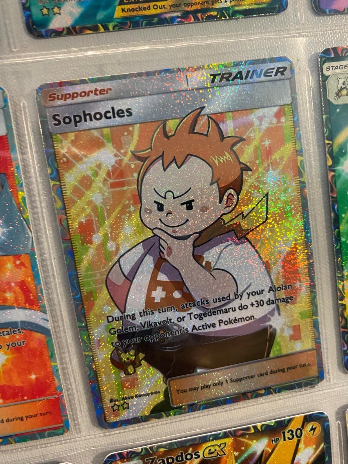 sophocles pokemon card Pokemon SM-3 Burning Shadows Trainer Card: SOPHOCLES - 123/147 - Rever main image 0
