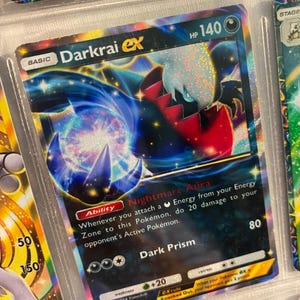 Darkrai pocket app tcg high quality proxy Pokemon card custom full art genetic apex mythical island set space time smackdown