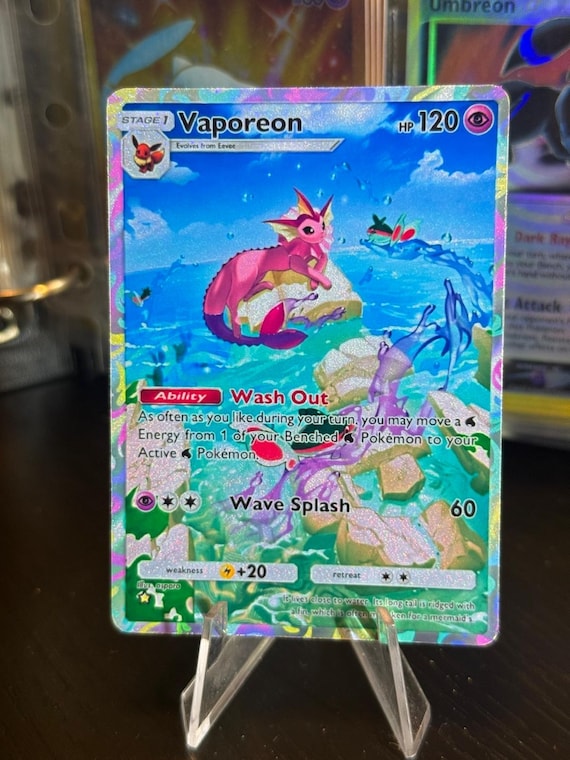 vaporeon shiny pokemon card Vaporeon shiny shining card fan art