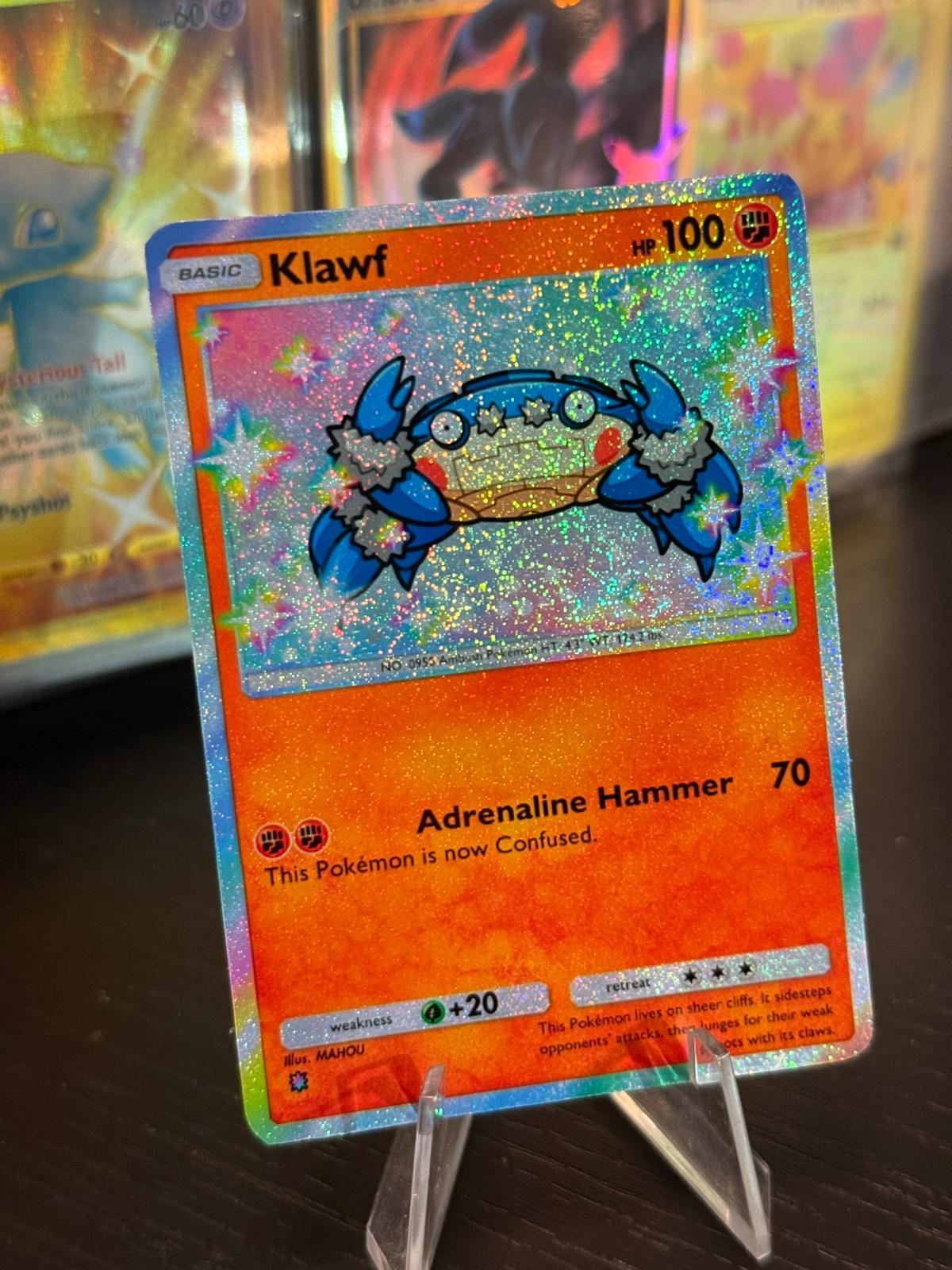 klawf full art pokemon card SOLD My first time drawing a half card. It is enjoying itself at the disco. Grab it now crab fans ! 10 plus postage Violet Base Set Singles Klawf Card Fan Art -