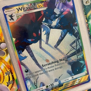Weavile Ex Pocket App TCG Hochwertige Proxy Pokemon Karte benutzerdefinierte Full Art genetischer Apex mythische Insel Raum Zeit Smackdown