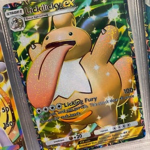 Tarjeta de Pokémon proxy de alta calidad y aplicación de bolsillo Lickilicky brillante TCG, arte completo personalizado, conjunto de isla mítica Apex genético, Space Time Smackdown