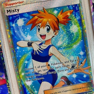 Misty trainer pocket app tcg wysokiej jakości proxy karta Pokemon niestandardowa alternatywa pełna sztuka genetyczny szczyt mityczny zestaw wysp