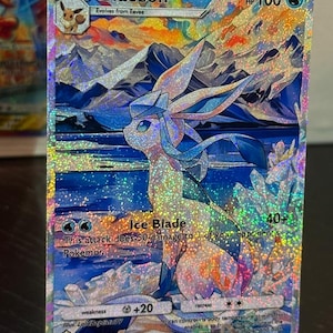 Glaceon ex pocket app tcg hoge kwaliteit proxy Pokemon kaart aangepast alternatief volledige kunst shining revelry celestial guardians set eevee grove