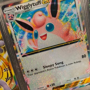 Wigglytuff ex promo pocket app tcg tarjeta de pokemon proxy de alta calidad personalizada alternativa genética apex triumphant light space time smackdown