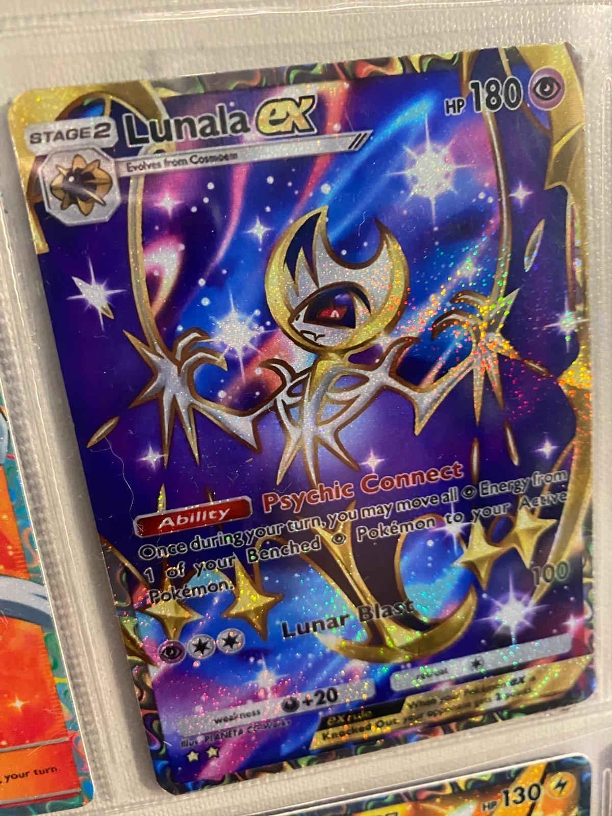 Lunala ex shiny tcg high quality Pokemon card custom alternative full art shining revelry celestial guardians a3
