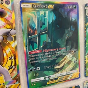 Darkrai ex pocket app tcg proxy haute qualité carte Pokémon personnalisée art complet génétique apex île mythique espace temps smackdown