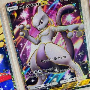 Mewtwo ex pocket app tcg high quality proxy Pokemon card custom alternative full art genetic apex mythical island set
