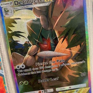 Decidueye ex brilhante bolso aplicativo tcg alta qualidade proxy pokémon cartão personalizado alternativa arte completa brilhante folia guardiões celestiais a3