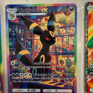 Umbreon ex pocket app tcg haute qualité proxy carte Pokémon personnalisé full art génétique apex mythique île espace temps smackdown