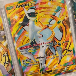 Arceus ex pocket app tcg proxy de haute qualité carte Pokémon alternative personnalisée art complet génétique apex triomphant lumière espace temps smackdown