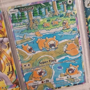 Bidoof ex pocket app tcg high quality proxy Pokemon card custom full art genetic apex mythical island space time smackdown