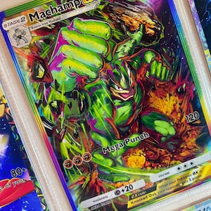 Machamp shiny shining ex pocket app tcg high quality proxy Pokemon card custom alternative full art genetic apex mythical island set