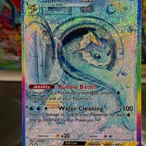Vaporeon ex pocket app tcg hoge kwaliteit proxy Pokemon kaart aangepast alternatief volledige kunst shining revelry celestial guardians set eevee grove