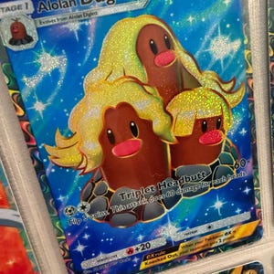 Alolan Dugtrio ex Shiny Pocket app TCG Hoogwaardige proxy Pokemon-kaart op maat, alternatief, volledige kunst, Shining Revelry, Extradimensionale crisis