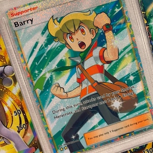 Barry Trainer ex Pocket App TCG Tarjeta de Pokémon proxy de alta calidad personalizada con arte completo Triumph Light Space Time Smackdown