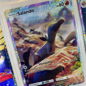 Salandit ex pocket app tcg high quality proxy Pokemon card custom alternative full art genetic apex mythical island set