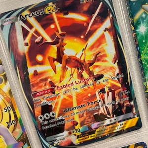Arceus ex pocket app tcg hoge kwaliteit proxy Pokemon kaart aangepast alternatief volledige kunst genetische apex triomfantelijk licht ruimte tijd smackdown