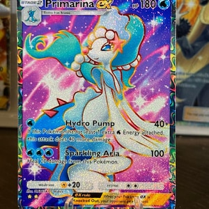 mermaid pokemon card Primarina Ex The Misty Mermaid Greeting Card
