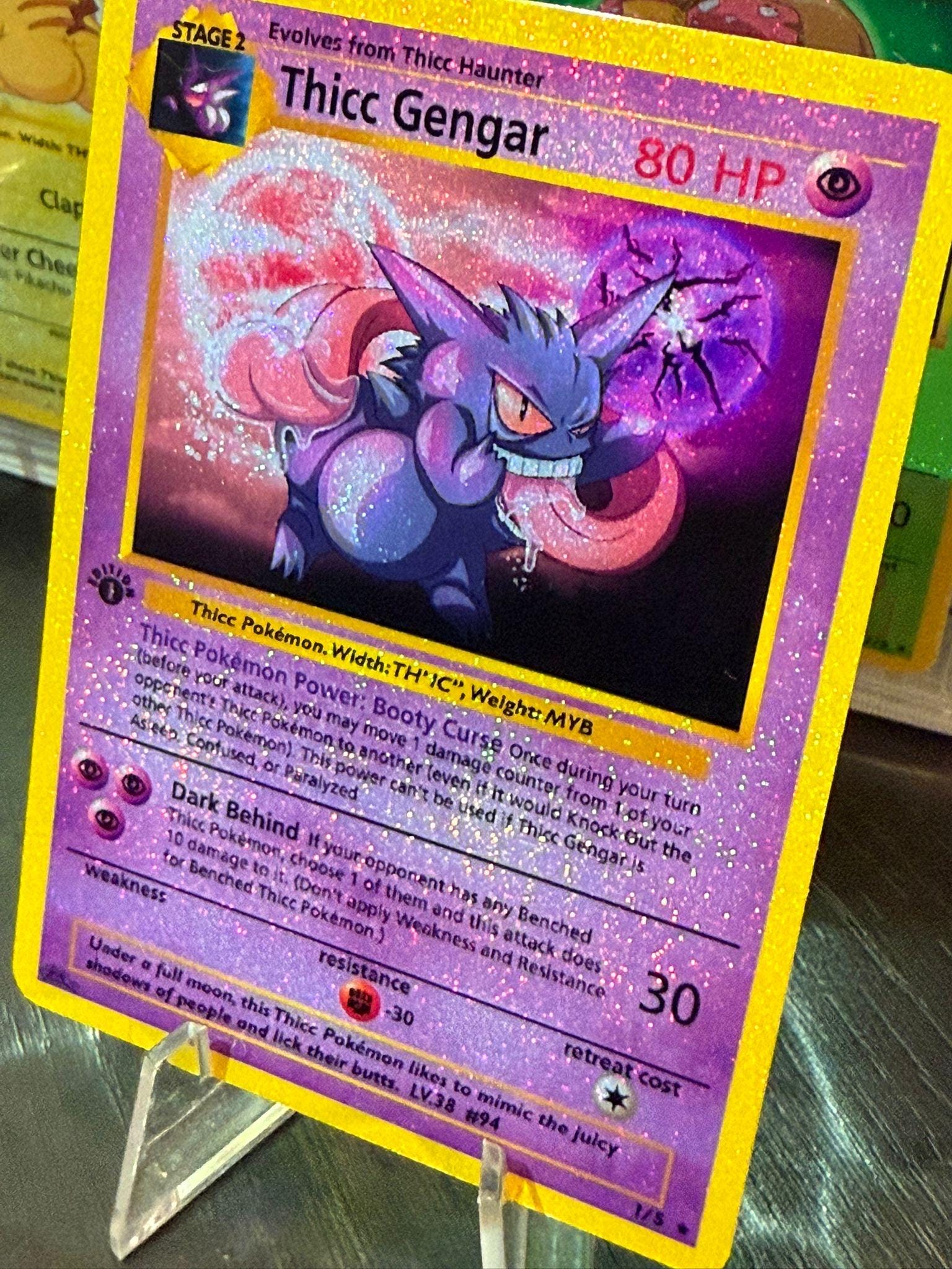 Thicc Gengar Card Fan Art - Etsy