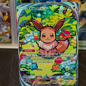 Eevee ex pocket app tcg hoge kwaliteit proxy Pokemon kaart aangepast alternatief volledige kunst shining revelry celestial guardians set eevee grove