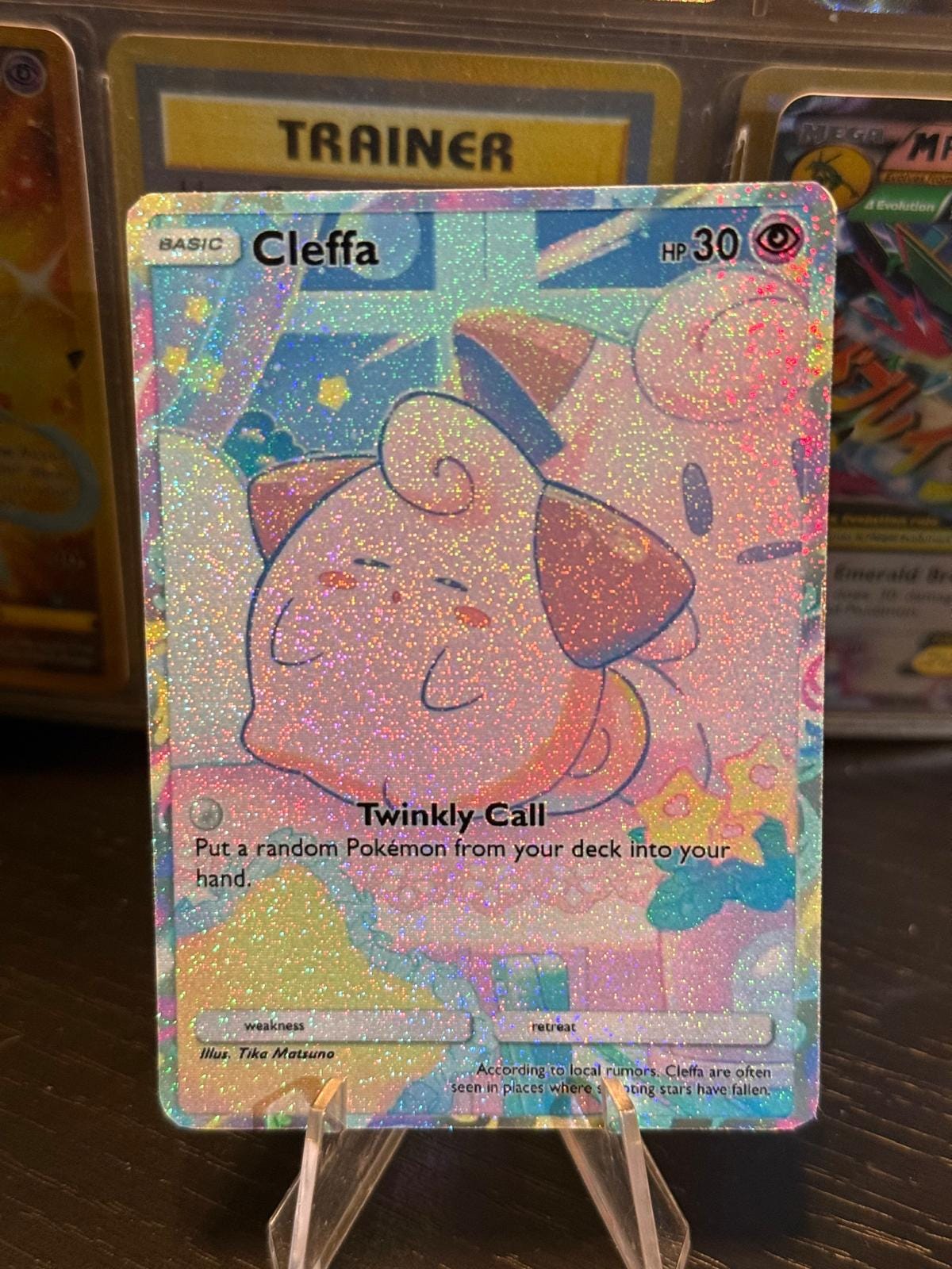 full art cleffa pokemon card Togepi & & Igglybuff GX #143a EXTENDED Raycardza Perfect for collectors seeking rare Cleffa Card Fan Art -