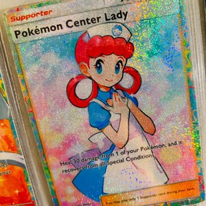Pokémon Center Lady Ex Shiny Pocket App TCG Carte Pokémon proxy de haute qualité Alternative personnalisée Full Art Triomphe Lumière Brillante Révélation
