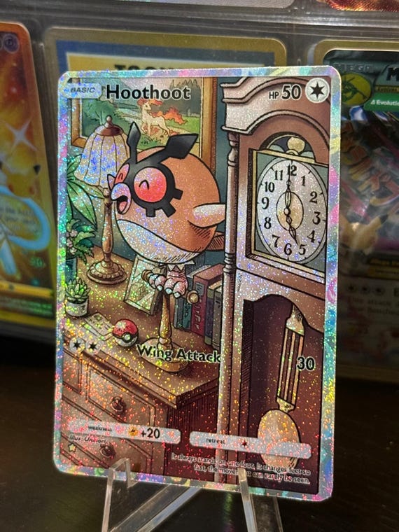 hoothoot pokemon card full art - 165/236 - Unified Minds Colorless Ability Stand Sentry Basic Energy attached to your Benched Pokmon cant be discarded by an effect of your opponents Item or Supporter cards Hoothoot Card Fan Art -