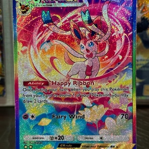 Sylveon ex pocket app tcg hoge kwaliteit proxy Pokemon kaart aangepast alternatief volledige kunst shining revelry celestial guardians set eevee grove