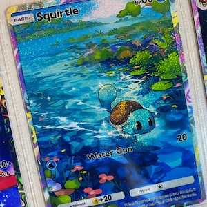 Squirtle ex pocket app tcg hoge kwaliteit proxy Pokemon kaart aangepaste alternatieve volledige kunst genetische apex mythische eiland set
