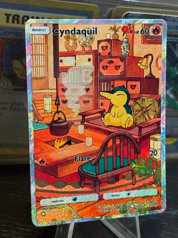 Cyndaquil Card Fan Art - Etsy
