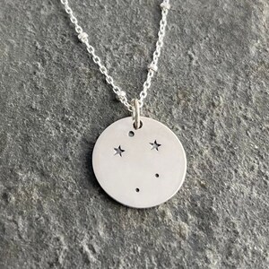 Sterling Silver Libra Constellation Necklace: Celestial Zodiac Jewelry