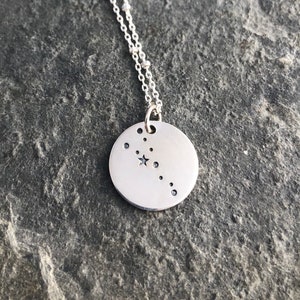 Sterling Silver Taurus Zodiac Constellation Necklace, Unique Birthday Gift for Best Friend, Celestial Jewelry, Teen girl gift idea