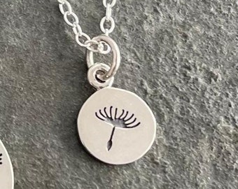 Sterling silver dandelion seed necklace, Unique gift from daughter, Unique Mother's Day Gift for Her