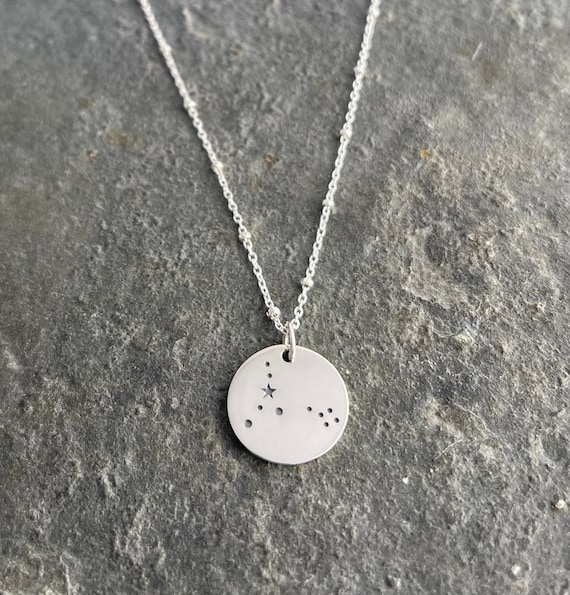 Sterling Silver Pisces Zodiac Constellation Necklace